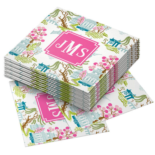 Spring Chinoiserie Paper Coaster Set